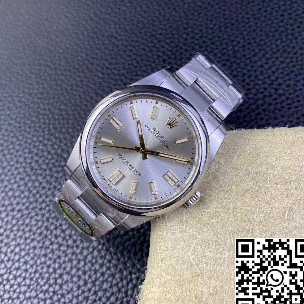 Silver Perpetual 41MM Clean Rolex Dial Oyster Factory M124300-0001 1127